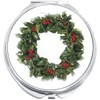 NewCharms Red and Green Christmas Wreath Compact with Mirrors -