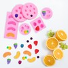 6 Pieces Fruit Fondant Molds Fruit Shaped Silicone 3D Strawberry