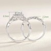 Wuziwen Princess Cut Engagement Ring Wedding Band Set 925 Sterling