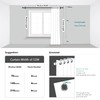 Deconovo Blackout Curtains - Silver Wave Line Print, Thermal Insulated,
