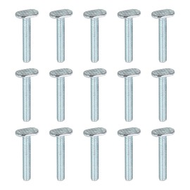 sourcing map 1/4"-20 T Track Bolts 1-1/2 Inch Length, 25 Pcs Drop-in Sliding T Slot Bolts Accessories for Woodworking Jigs and Fixtures, Silver