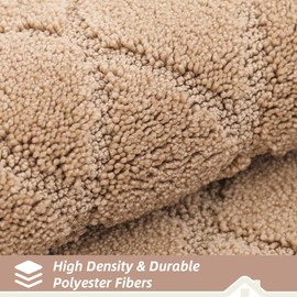 BEQHAUSE Kitchen Runner Rug 20”x59” Washable Non Slip Kitchen Mats for Floor Absorbent Soft Kitchen Rugs for Floor,Sink,Hallway,Laundry,Beige/Camel