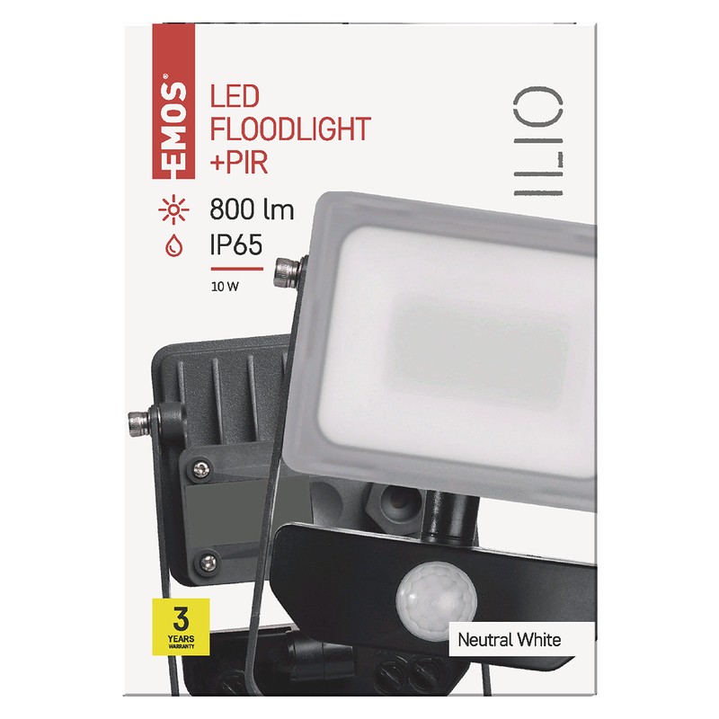 EMOS ILIO ZS2910 LED Spotlight 10 W with Motion Sensor,