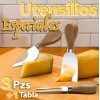 J.H. Companny Tabla Para Quesos Madera Con Utensilios Cortes Carnes