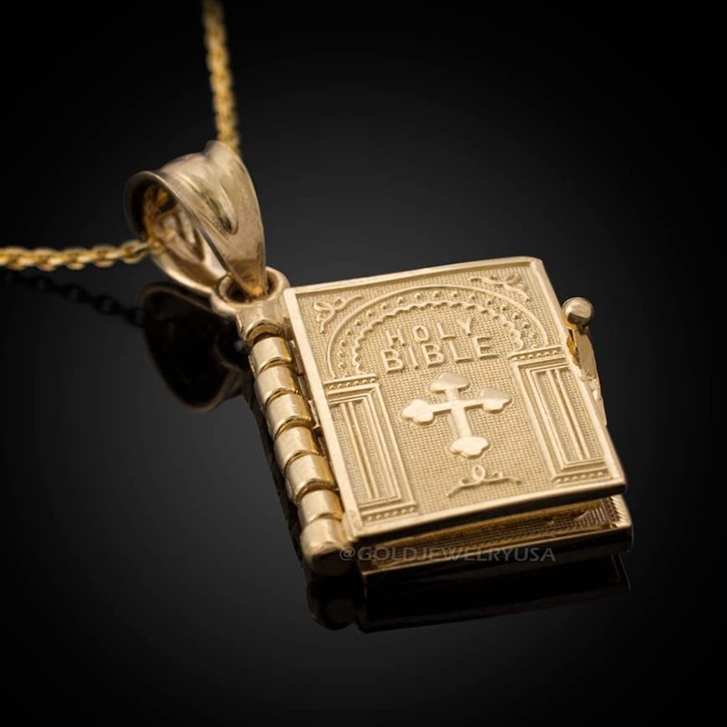Pendant Christian Miniature Readable Bible Necklace Holy Bible Book Pendant