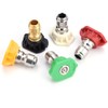 5Pcs Pressure Washer Nozzle Tips, Brass/Stainless Steel Multiple Degrees,Quick-Connect to