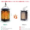 Solar Lantern, Metal, Flame, Solar Light, Waterproof, Outdoor, Hanging LED