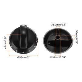 sourcing map 316220009 Gas Stove Knob Locks Replacement, 0.24x0.2 Inch ID Black Gas Oven Cooktop Surface Burner Control Knobs Covers for 1379610 AP4322122 PS199153