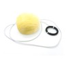 Kats'N Us® Bouncy Ball Rabbit fur String Cat Toy Yellow