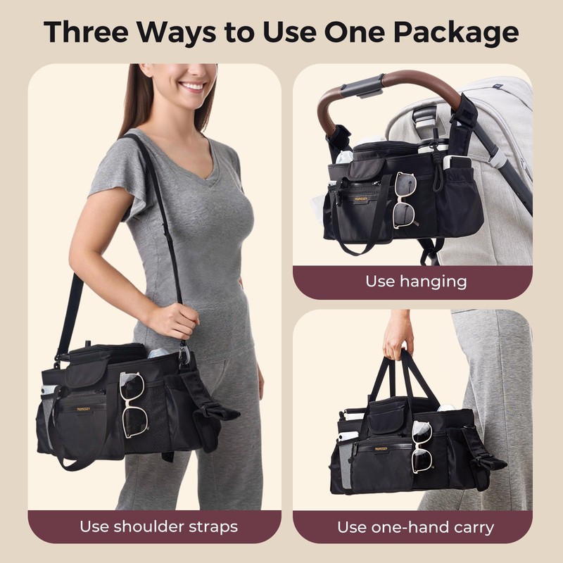 Momcozy Extra Large Stroller Organizer Max | with Food Grade