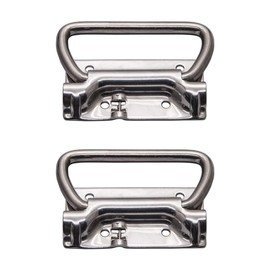 2 Pack Loaded Pull Handles, Heavy Duty Stainless Handles, Lifting Pull Ring Handle for Boat Hatch Latch Cabinet, Industrial Equipment Box Pull Handle Ring Handle Hardware