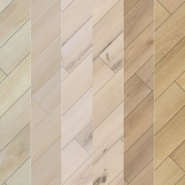 Flooret Luxury Vinyl Plank Flooring Light Sample Kit | 6 Pieces of 12" Cut Samples from Real Planks | DIY Click Installation, 40 Mil Wear Layer, Waterproof and Scratch Resistant LVP