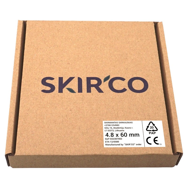 SKIR'CO (40 Pieces) Roofing Screws 4.8 x 60 mm Painted