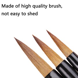 Chinese Calligraphy Brush, Writing Drawing Watercolor Ink Brushes Hubi Painting Kanji Sumi Wolf Bamboo Brushes Set for Professional Beginner (Green)