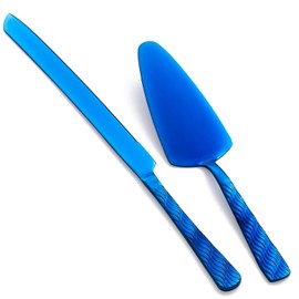 Juego de cuchillos y servidores para tartas de boda, de acero inoxidable, cortador de pasteles y servidor para bodas, cumpleaños, fiestas