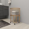 Deco 79 Metal Storage Cart Deep Set Metal Mesh Laundry