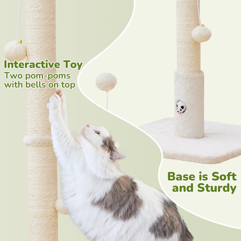 Woochpet Cat Scratching Posts 33" for Adults Cats, Cat Scratcher