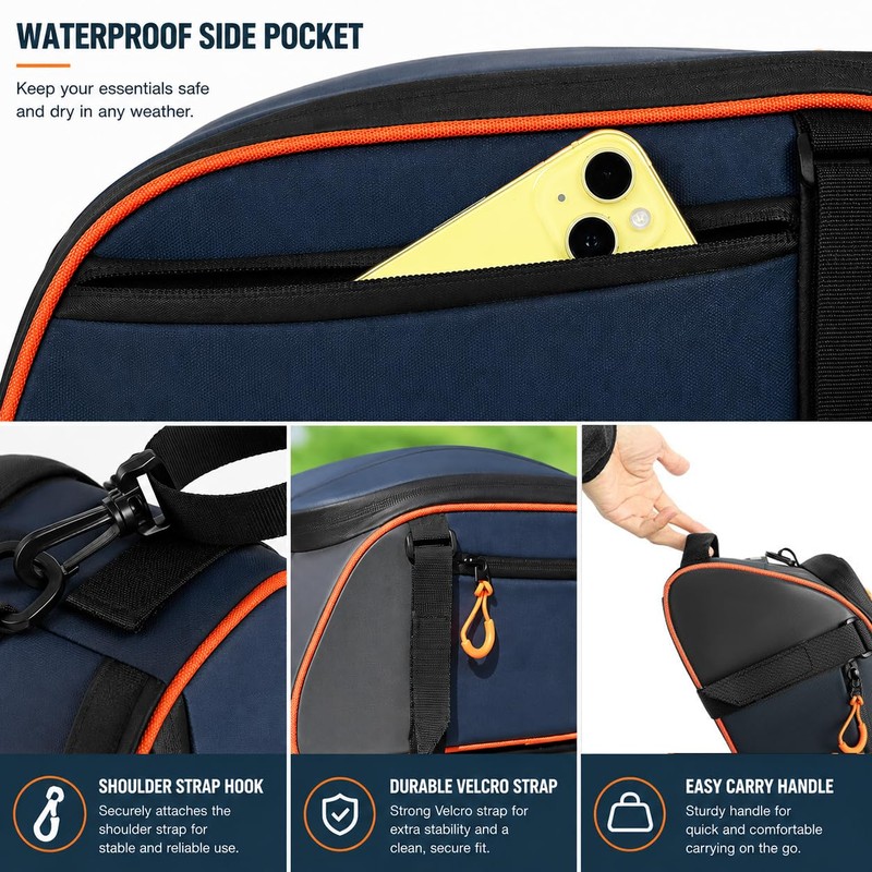 Bike Trunk Bag for Rear Rack, 8L Waterproof Bicycle Bag