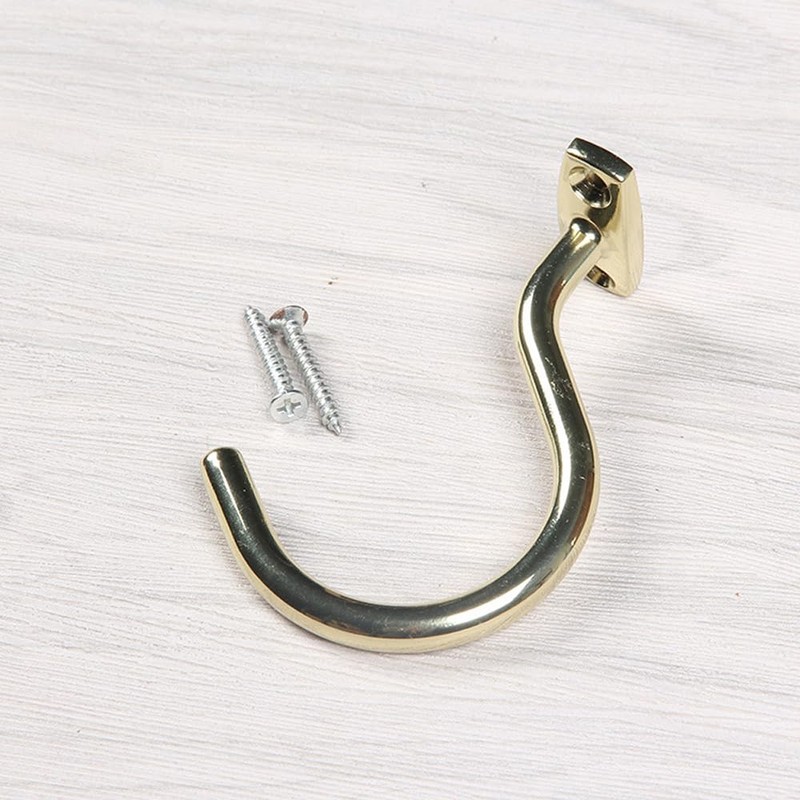 POFET 2pcs Snooker Hook Gold Snooker Billiard Table Cue Brass