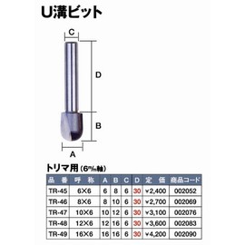 Super U Groove Bit 8x6 TR-46
