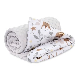 Pram Blanket Baby Summer Blanket with Plush Fabric 75 x 100 cm - Children's Blanket Cuddly Blanket Pram Blanket for Children Newborn Outdoor Baby Blanket Cuddly Blanket Deer