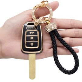 LCXJMWKL Funda para llave Honda, compatible con Accord Civic CR-V HR-V Remote Holder Skin Protector Funda Accesorios