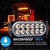 20 Pcs Oval Amber/White Dual Color LED Strobe Lights -