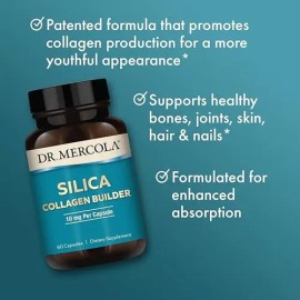 Dr. Mercola Silica Collagen Builder 60 Capsules Sabor Sin Sabor                                                                                       