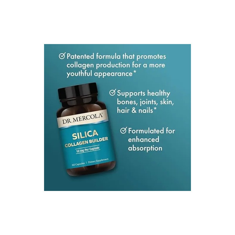 Dr. Mercola Silica Collagen Builder 60 Capsules Sabor Sin Sabor