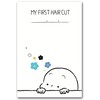 First Cut Art Baby Hair Card Anniversary Baby (Hyokkori Blue)