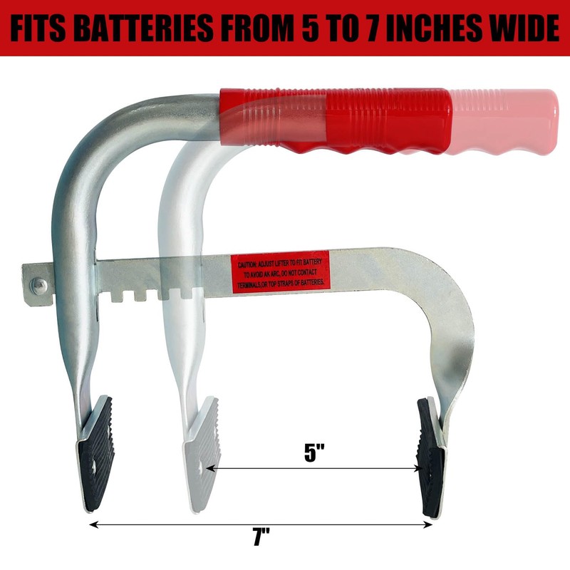 Socpuro Heavy Duty Battery Carrier, Adjustable Side Lift Grip Battery