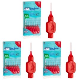 TePe Interdentalb√ºrste, Rot, 0,5mm, Gr√∂√üe 2, 8 St√ºck (Packung mit 3)