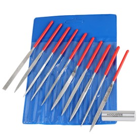 Accusize Industrial Tools 5-1/2'' Overall Length Jewellers Diamond Warding Files Set, Exp7-2507