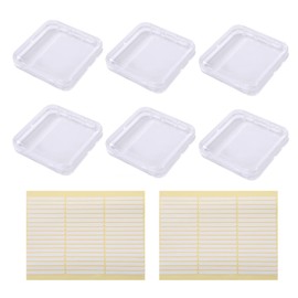 Pure Seek Nail Storage Display Tape Set of 8 Cosmetics Storage Case Makeup Portable Self Nailing Trinket Box Acrylic, clear