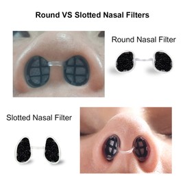 Invisible Nasal Filter Ultra-Breathable Nasal Filters Nasal Filters Nose Plugs for Smells with Mini-HEPA Filters Air Filtration from Pollen Dust Smoke Small + Medium + Large Round Shape VCXN