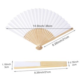 AWAVM 18 Pieces White Paper Fans Wedding Fans Decorative Props Party Wedding Decoration Gift DIY Show Painting Empty Folding Fan Dating, Outdoor Leisure Travel Memorial