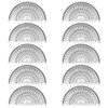 LICQIC 10Pcs Clear Plastic Protractor 180 Degrees 4 Inches for