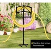 Fire Beauty Garden Hose Holder with Storage Basket,Heavy-Duty,80+lb Capacity,Rust-Proof Stainless
