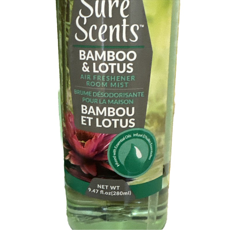 Sure Scents 💚 BAMBOO LOTTUS NON AEROSOL Air-Freshener Room Mist
