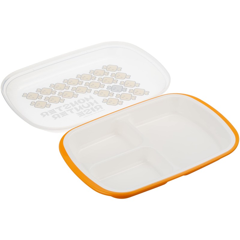 Monster Hunter Rise Lunch Plate with Lid (Square) "Brown Meat"