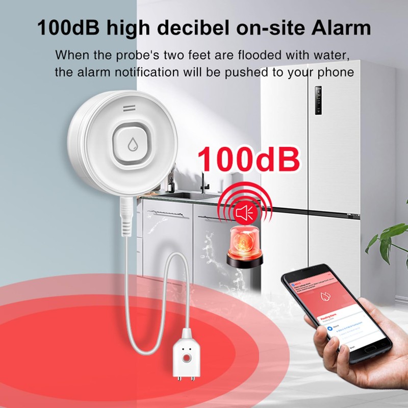 Smart Water Leak Detector: WiFi Water Sensor with APP Push
