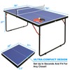 4.5ft Ping Pong Table, Foldable & Portable Table Tennis Table
