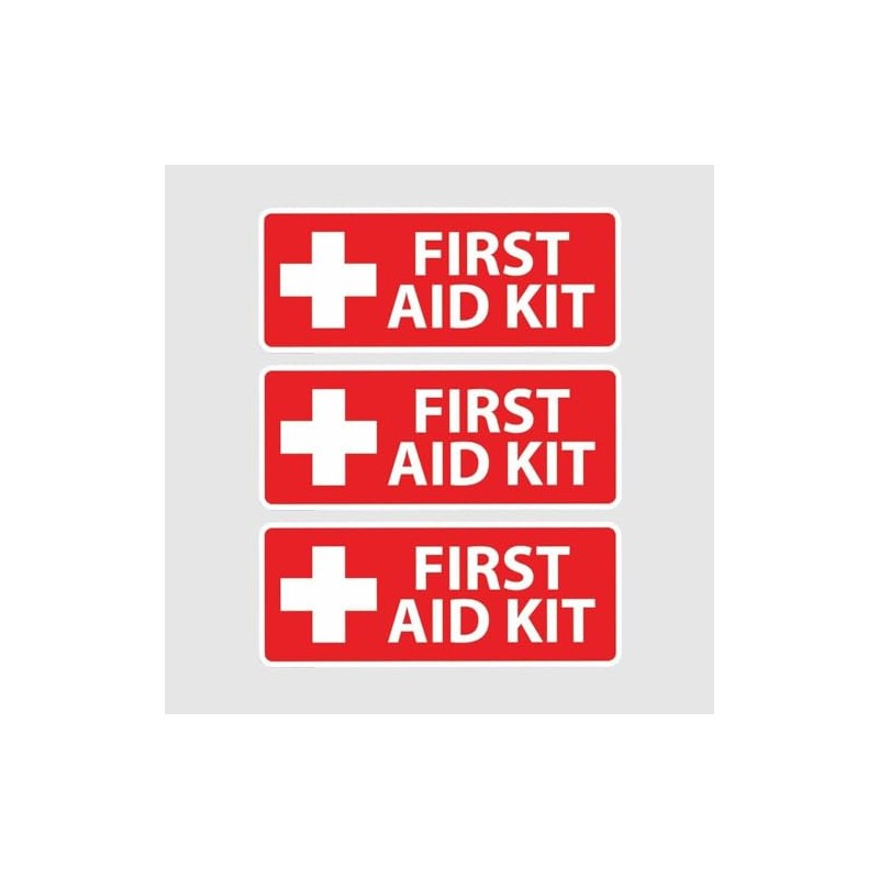 3Pack First Aid Kit Sticker Decal Self Adhesive Rescue Emergency