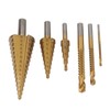 6PCS Set Step Drill Bit Set Steel 4‑12 4‑20 4‑32mm
