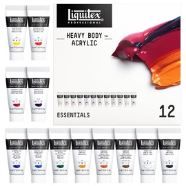 Liquitex Liquitex Professional Heavy Body Acrylic Paint, 12 x 22ml (0.74-oz), Essentials Set