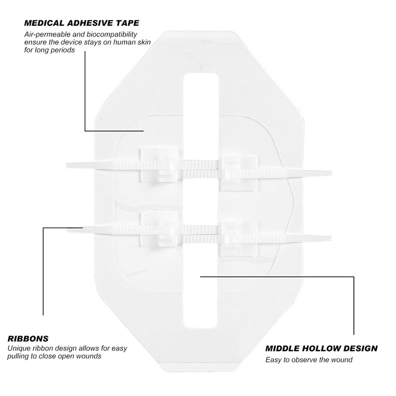 Emergency Wound Closure Strip 2PCS Wound Closure Kit Zip Stitch