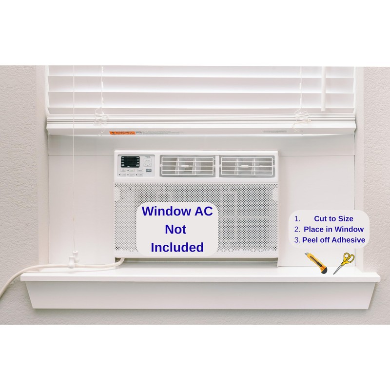 Breeze Stop Surround Insulation Side Panels White for Window AC