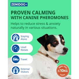 Zenidog Collar for Small Dogs | Calming Pheromones | Reduces Stress & Anxiety | 1 Collar Lasting Up to 3 Months | Suitable for Dogs up to 10kg