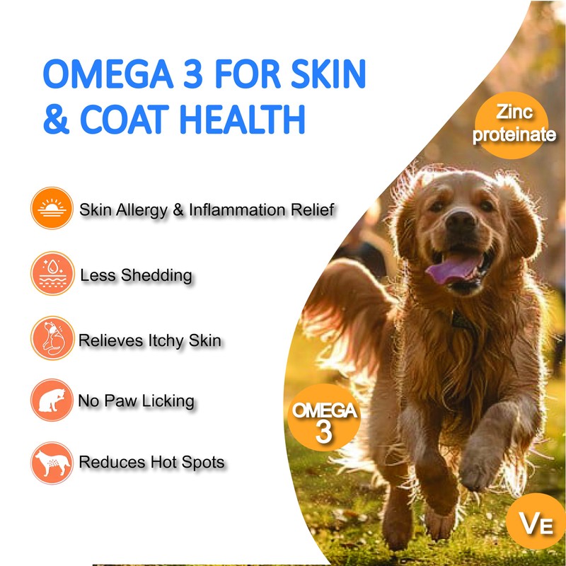 NATRIVIGA Freeze-Dried Probiotics for Dogs with Enzymes, Omega-3 & Zinc