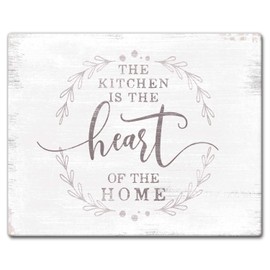 CounterArt Heart Of The Home Decorative 3mm Heat Tolerant Tempered Glass Cutting Board 15" x 12" Made in the USA Dishwasher Safe